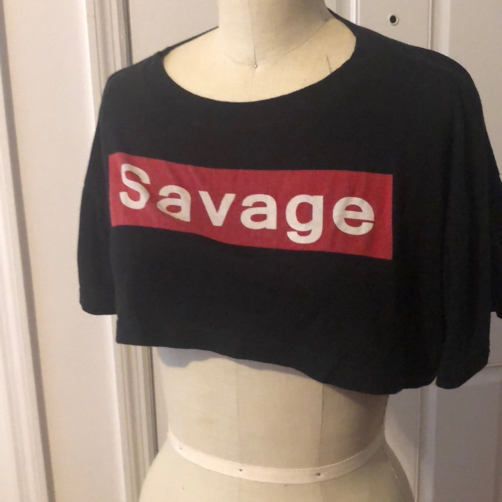 Savage crop tee